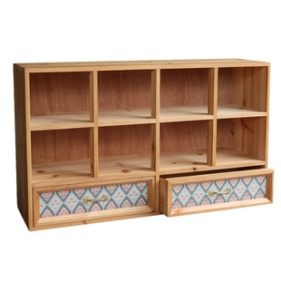 叁杉家居书桌复古文具收纳柜客厅桌面杯子茶具多宝格展示柜置物架