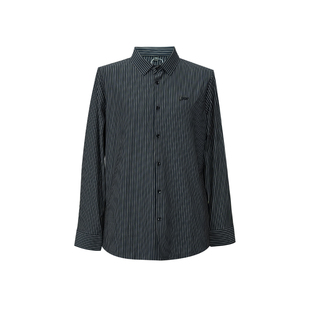 免烫抗皱衬衫男款2025新款商务休闲长袖衬衣竖条纹高级感男装上衣