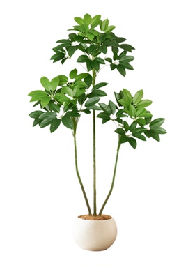 仿真绿植高端轻奢高级感逼真客厅室内仿生假树大型落地盆栽大叶伞
