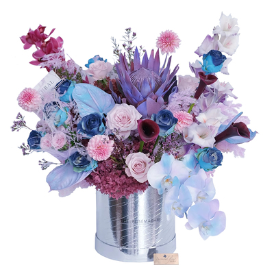 高端奢华进口鲜花混搭抱抱大花桶