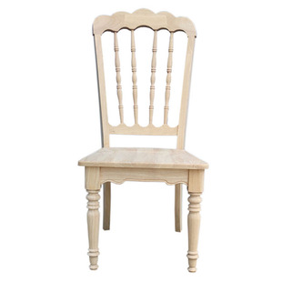 美式乡村实木中古餐厅花店家用影楼拍照复古靠背诧寂风温莎椅白坯