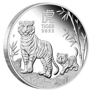 澳大利亚纪念礼品币 龙年币虎年牛年动物彩色镀银币礼物生肖硬币