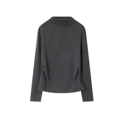 [博主同款]XWI欣未慵懒醋酸衬衫女夏季薄款清爽收腰显瘦短袖衬衣