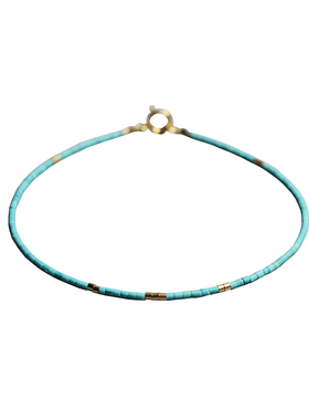 Ciel原创手工天然原矿绿松石手链