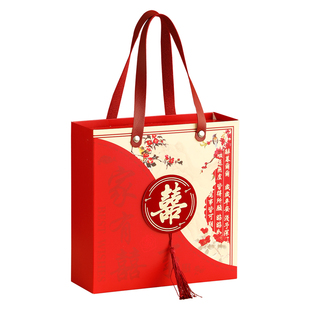 结婚伴手礼盒子空盒婚礼喜宴回礼送宾客包装礼盒袋子礼品袋手提袋