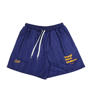 SLAMBLE联名代代木纯色印花条纹篮球运动短裤男休闲训练四分裤