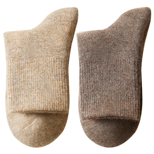 98%纯羊毛袜子男女冬季加厚保暖中筒零下东北防寒男士羊绒毛圈袜