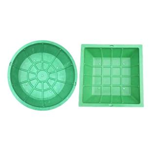 SMC草盆井草坪井圆形方形下沉绿化种植井盖绿色隐形复合植草井盖