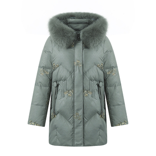 加厚款老年人羽绒服女中长款6070老人衣服太太奶奶装妈妈冬装棉袄