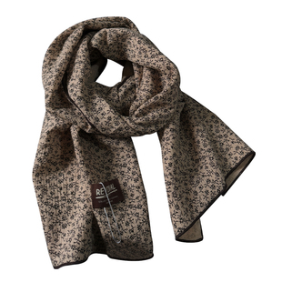 2025新款韩系复古小碎花棉质围巾女秋冬季时尚气质文艺感百搭围脖