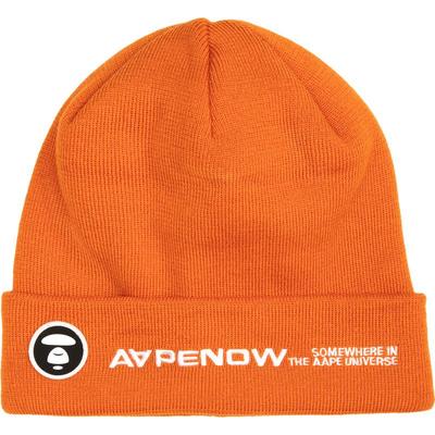 Aape字母刺绣休闲针织帽冷帽
