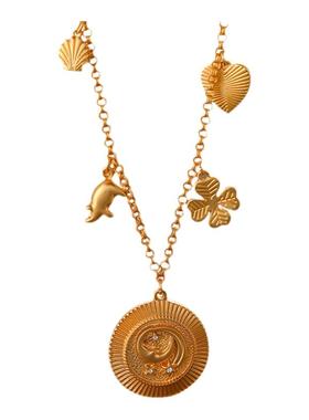 IceChic 法式复古星月项链女高级感轻奢四叶草中古毛衣链锁骨链