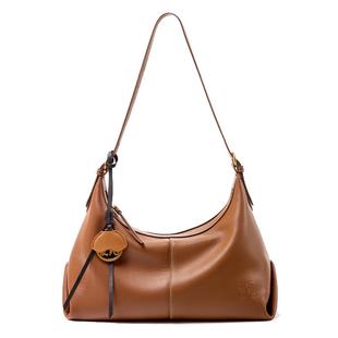 万里马植语腋下包2025托特包单肩包真皮手提小方包高级感饺子包