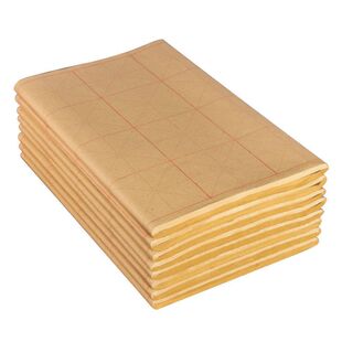 加大毛边纸书法专用练字米字格毛边纸半生半熟宣纸毛笔字练习纸批发手工专用小学生带格毛边纸初学者28格