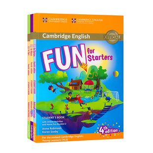 剑桥少儿英语YLE一级官方考试教材 Fun for Starters Movers Flyers 新版剑桥YLE一二三级考级教材儿童听说读写英语教材Cambridge