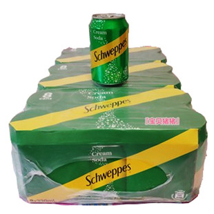 现货广东包邮 香港进口玉泉无糖忌廉汽水 奶油味苏打水330ml*24瓶