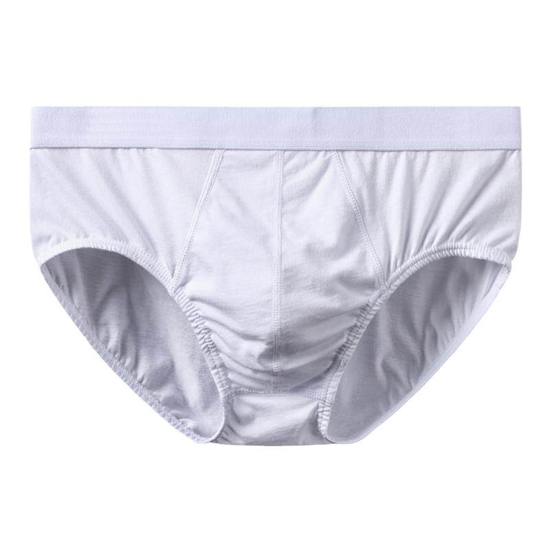 纯棉白色三角内裤男青年纯色透气