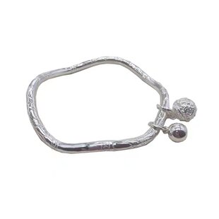 纯银吊坠女招财猫富贵猪流苏纯银手镯搭配专用纯银铃铛银球吊坠