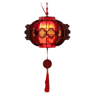 2026新年马年红灯笼旋转阳台大门口走马灯乔迁中式古风吊灯挂饰