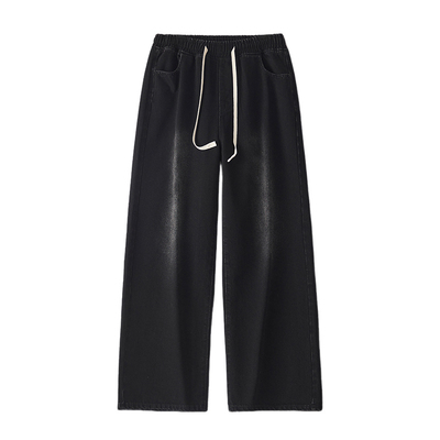 美式复古水洗做旧牛仔裤男款秋冬