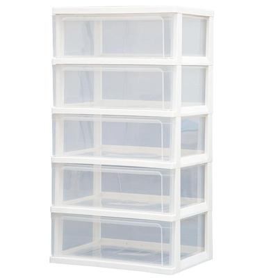 爱丽思多层透明儿童收纳柜子塑料