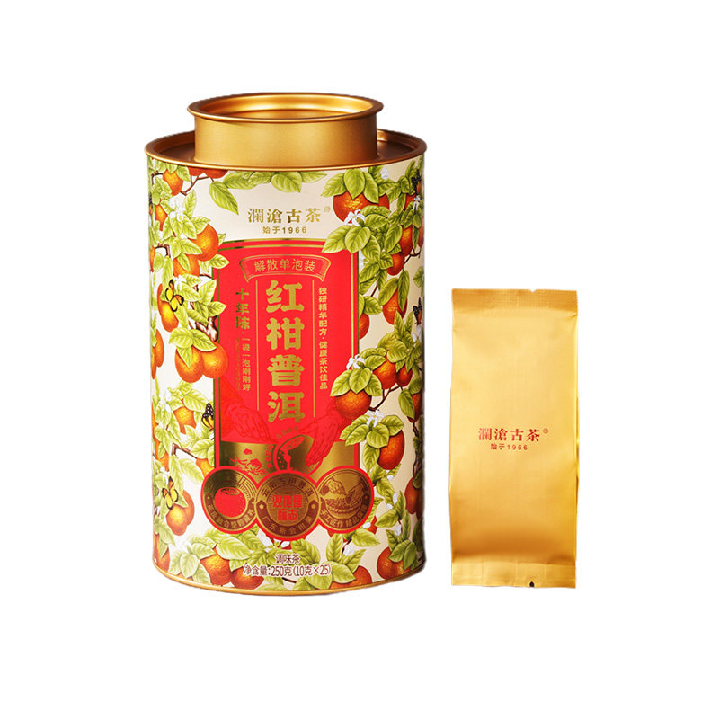 茶妈妈大红柑单泡散茶罐装250g