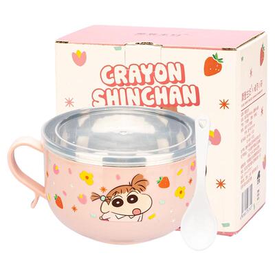 摩登主妇蜡笔小新316L不锈钢饭碗