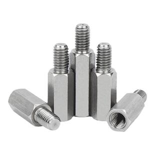 单头外六角铁柱环保镀镍隔离柱机箱主板连接阴阳柱螺柱M3M4M5M6M8