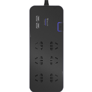 公牛防雷插座抗电涌正品排插排多功能家用电脑插板带线插线板长线