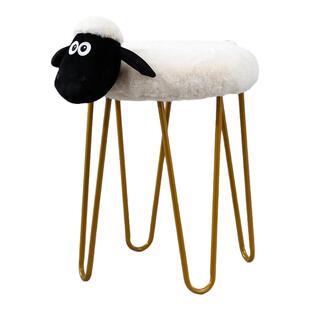 小羊肖恩化妆椅女生梳妆凳客厅家用凳休闲现代铁艺轻奢简约梳妆椅