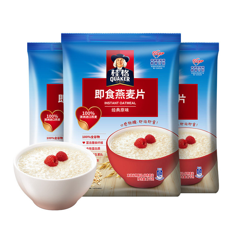 桂格即食燕麦片0蔗糖原味1000g