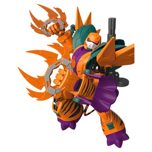 当天发货 洛洛历险记猛虎王玩具模型武战道猛兽族金铁兽模动宇宙