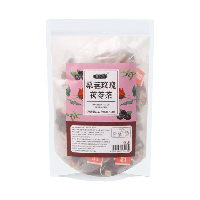 花以美桑葚玫瑰茯苓茶150克桑葚茯苓百合红枣玫瑰袋泡茶