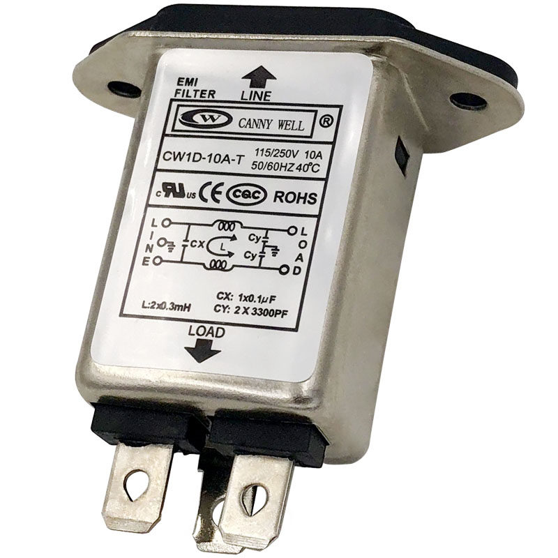 CW2B三合一CW1D 3 6 10A插座EMI电源滤波器净化干扰T单相交流220V