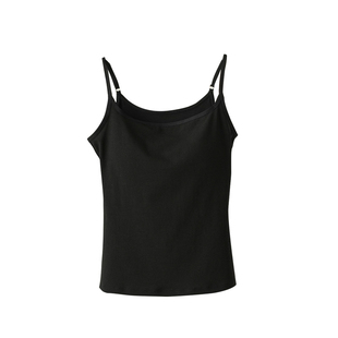 女士bra一体吊带背心 免穿文胸修身弹力打底内衣 女装 夏款