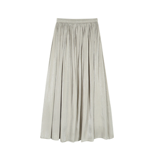 pusumede 缎面丝光感 气质流光纱裙半身裙女高腰垂感温柔长款裙子