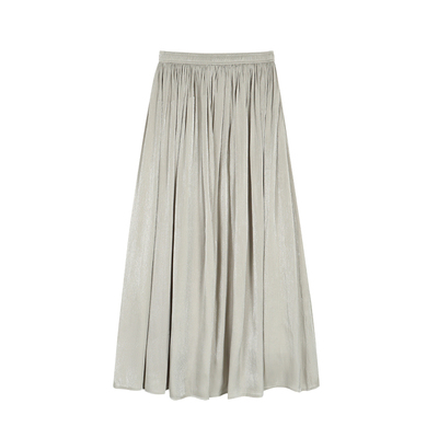 缎面丝光感气质流光纱裙半身裙