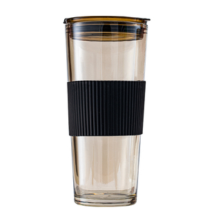 玻璃奶茶杯定制logo大容量650ML咖啡吸管杯礼品定做广告印字图案