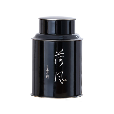 斑锡龙大漆锡罐手刻清荷仓纯锡