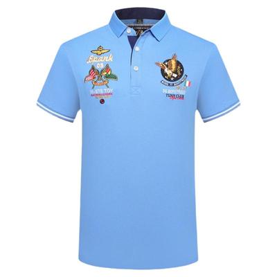 夏季男装翻领短袖t恤透气