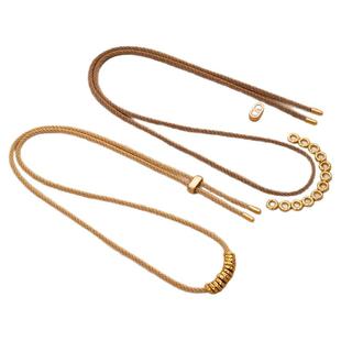 【正品台湾玉米绳】盘缠款黄金吊坠挂绳项链饰品配件九洲造物设计