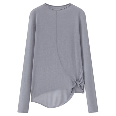 SETTESEVEN圆领薄款长袖打底衫