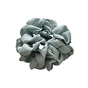 韩国木耳边花球大肠发圈少女网纱褶皱头花高颜值拍照造型头绳发绳