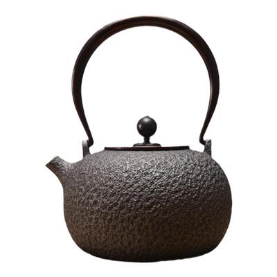 日本铁壶龟寿堂纯手工荒地纹丸形