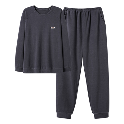 浪莎德绒大码男士保暖睡衣套装