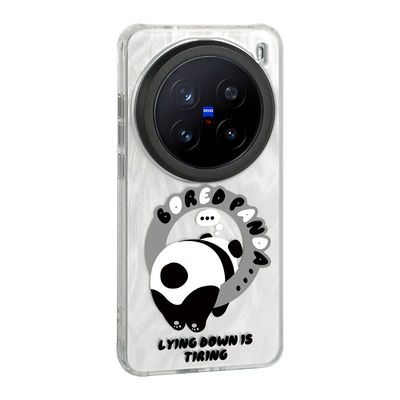 熊猫屁屁磁吸手机壳vivo格纹手绳