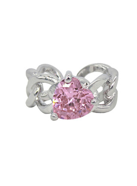 甜心公主粉色爱心甜美戒指