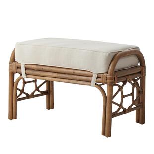 天然真藤复古脚凳民宿中古风脚踏沙发搁脚凳阳台凳日式藤编换鞋凳