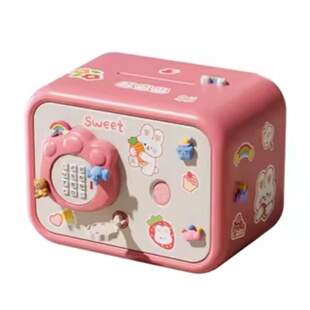 真实指纹存钱罐2026新款儿童女孩密码锁储钱罐男孩新年礼物大容量