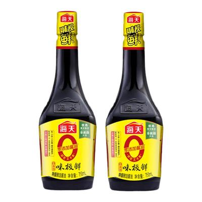 海天0添加味极鲜酱油特级生抽